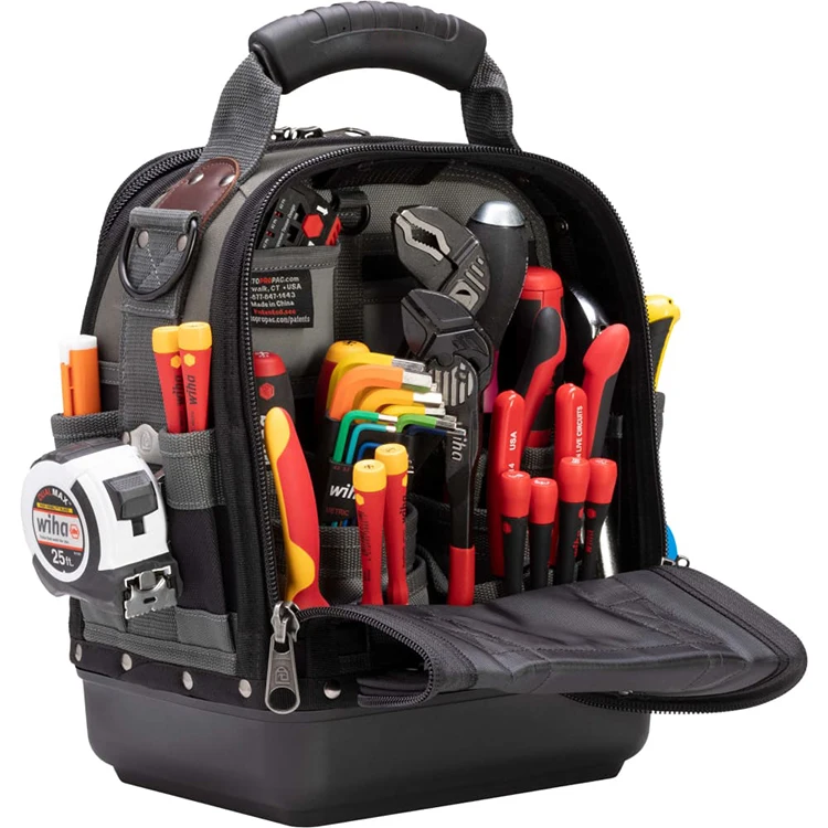 Custom Logo Tool Bags Heavy Duty Electrician Portable Nylon Fabric Tool Bags Backpack