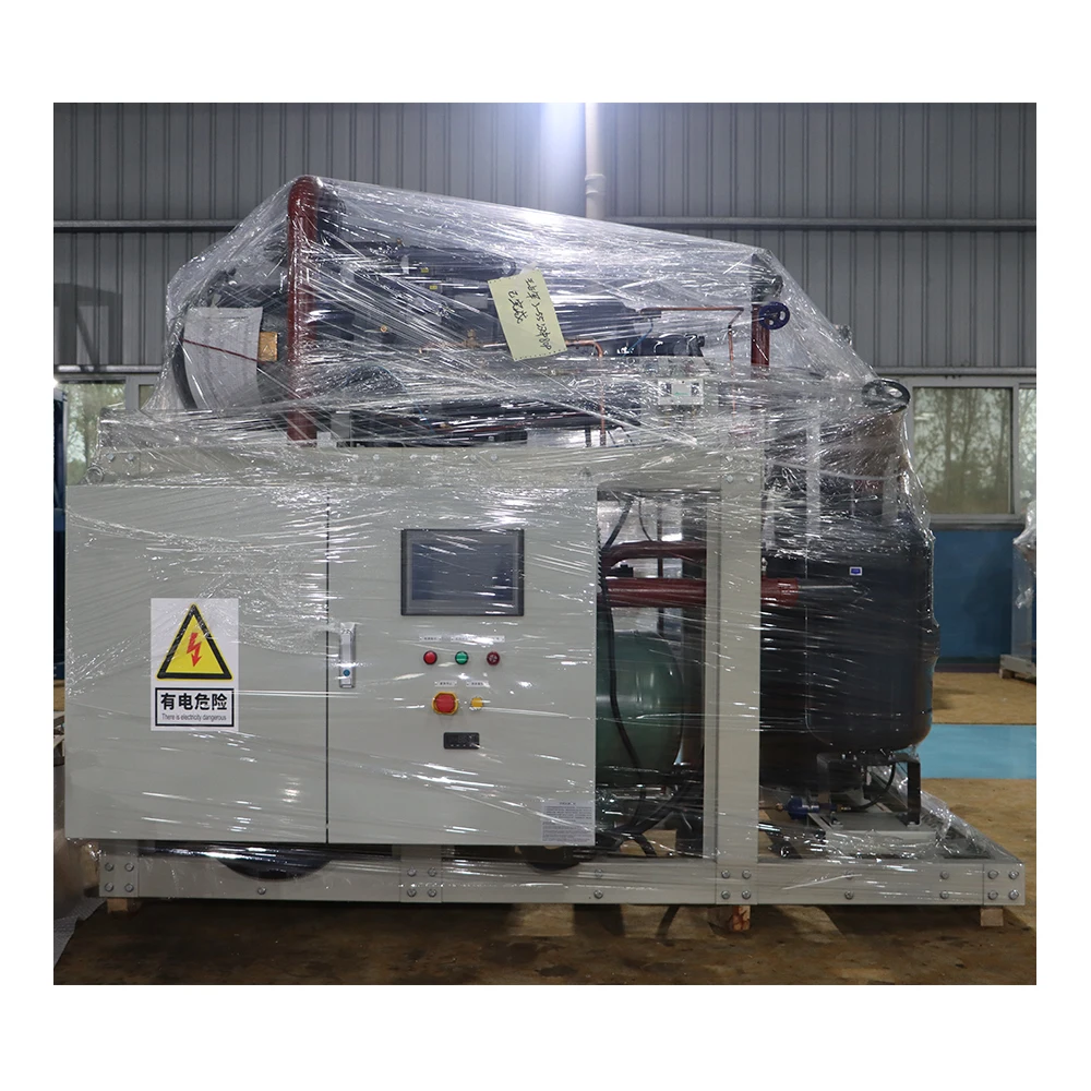 Screw Chiller Compressor Easy-To-Use 5 Ton Water Cooled Condenser Unit refrigeration unit Cold Storage R22/R404A 380V