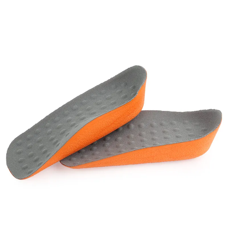 U-Shaped Cushion Half Heel Pad for Flat Feet Mesh Cloth Massage Shoe Insert Invisible PU Increased Half Insole