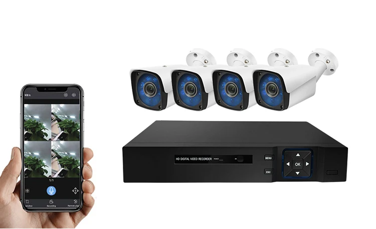  2 МП AHD 4ch cctv dvr kit 4 камера set