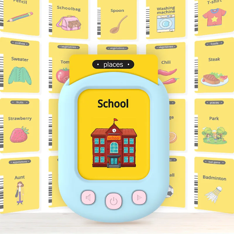 Custom Educational Kids Audible Talking Flash Cards Reader Learning Toys Talking Flashcards