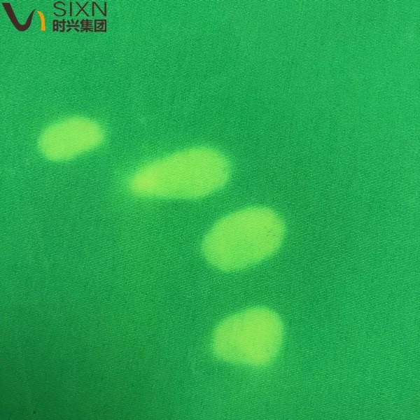 Green To Yellow Color Changing Temperature Sensitive 100% Polyester Peach Skin Lightweight Fabric For Trousers