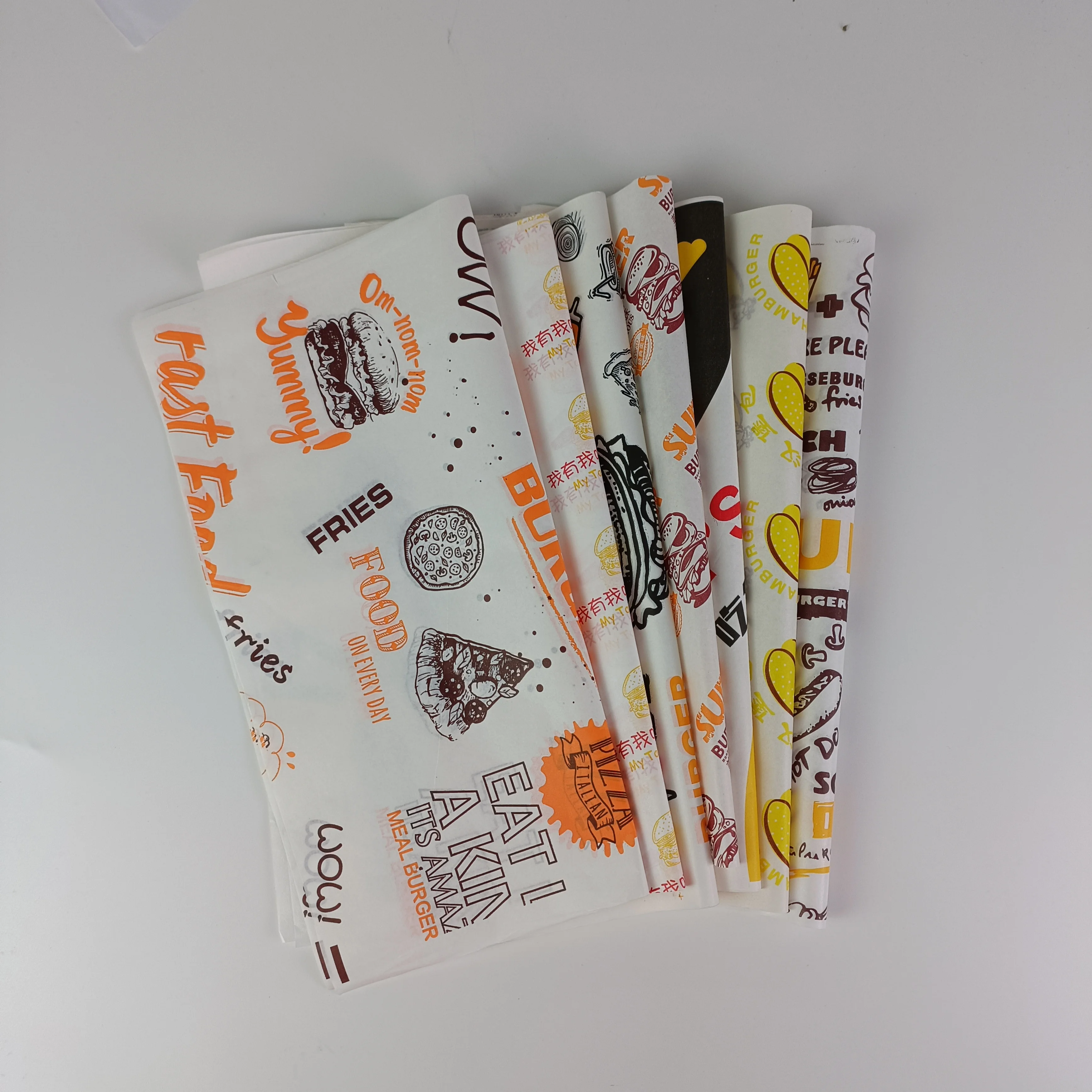 High Quality Custom Food Grade Wrapping Paper for Packaging Needs for Sandwich Bread Pizza