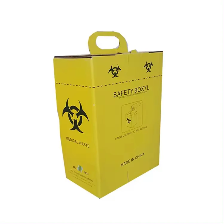 Medical Disposal Paper Board Sharps Container And Safety Box For Discard Used Syrings And Lancet