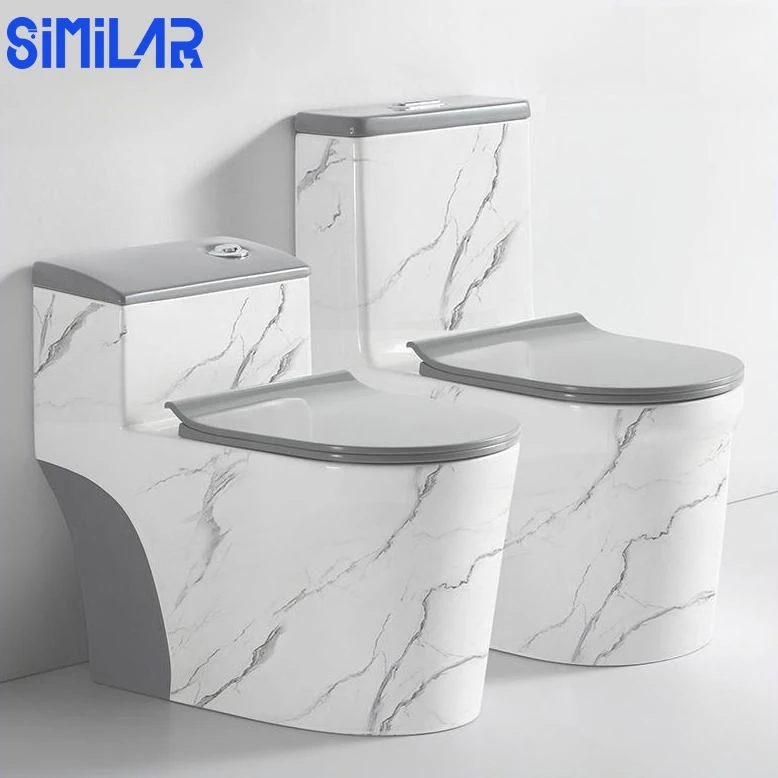 SIMILAR One Piece Water-saving Marble Toilets for Bathroom