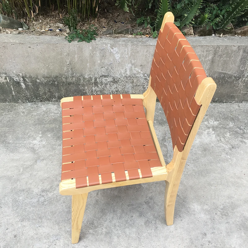
Woven Leather Strapping Timber Tanner Dining Chair 