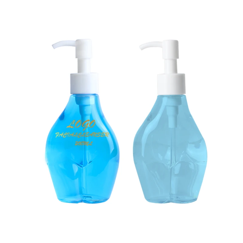 Empty Boston Round Brown Amber PET 200ml Body Lotion Hair Conditioner Liquid Soap Pump Plastic Bottle