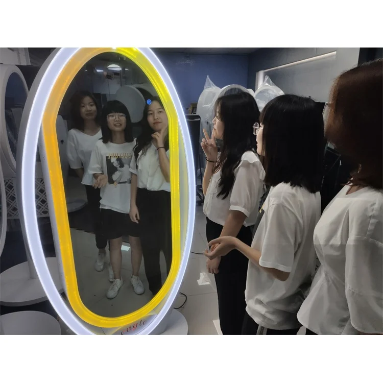 Digital Totem Payment Mirror  Photo Booth Portable Case with Two Gorgeous LEDs