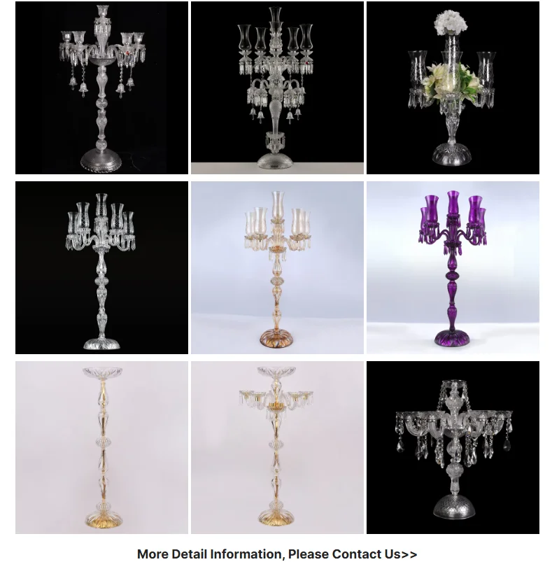 Hot Sale Crystal Candelabra Wedding Candelabra Centerpieces Clear Crystal Glass Candle Holder
