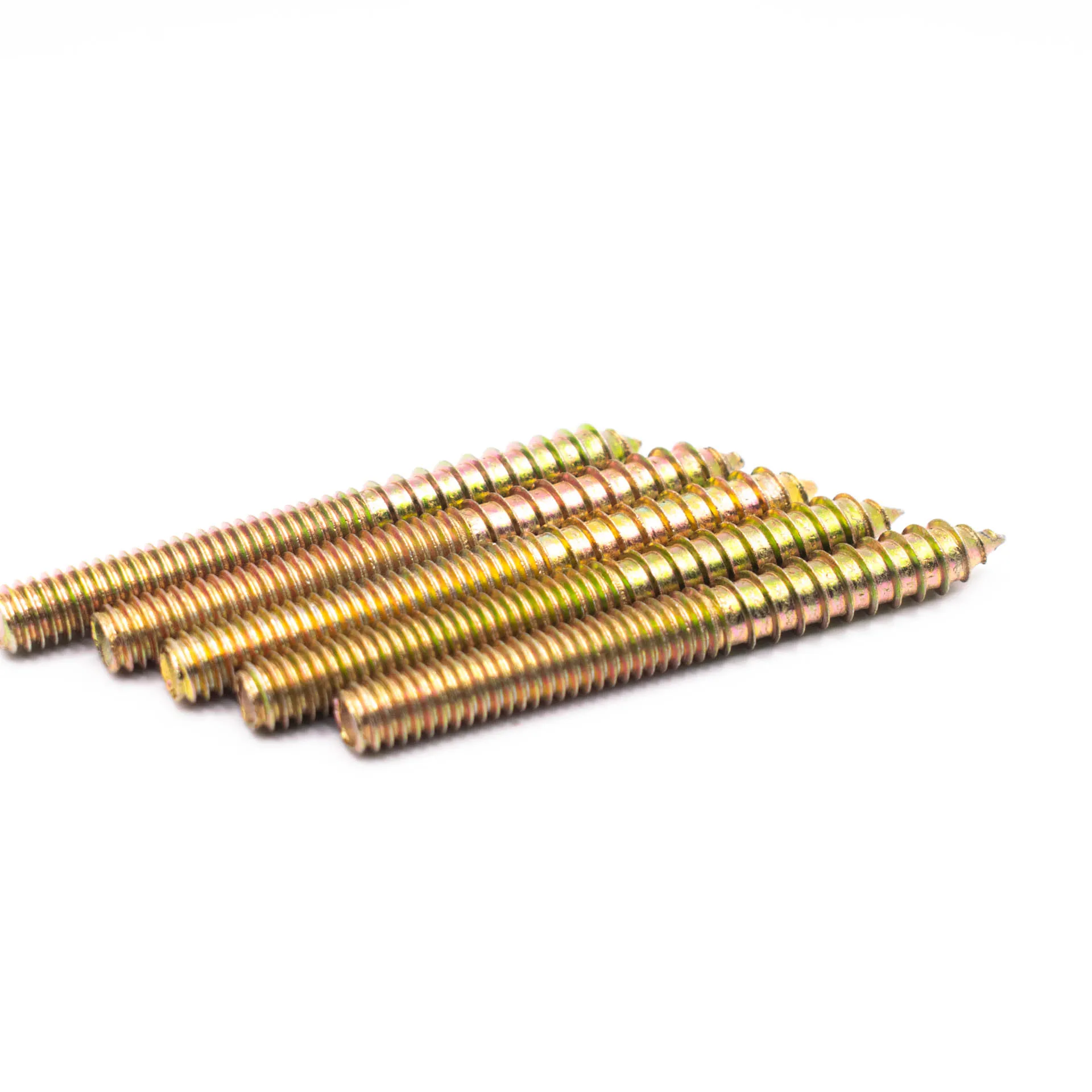 Wholesale Hot Sale Galvanized M6 M8 50mm 2 3 4 inch Woodworking Furniture Connector Wood Screws Double Head Thread Hanger Bolts