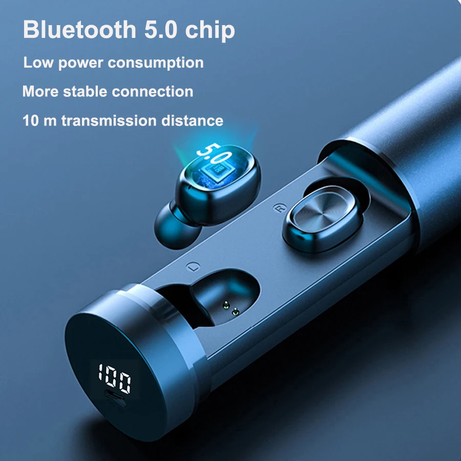 B9 TWS Wireless Earphone Charger Digital Display Sport 5.0 Earphone Earbuds Music Headset For mobile phones