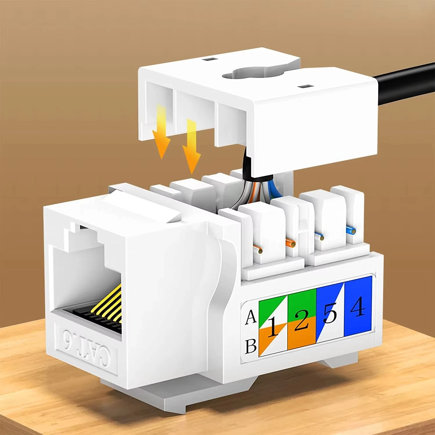 Rj45 Keystone Connector 180 Degree  CAT6 UTP Modular Jack RJ45 Cat6 Keystone Jack