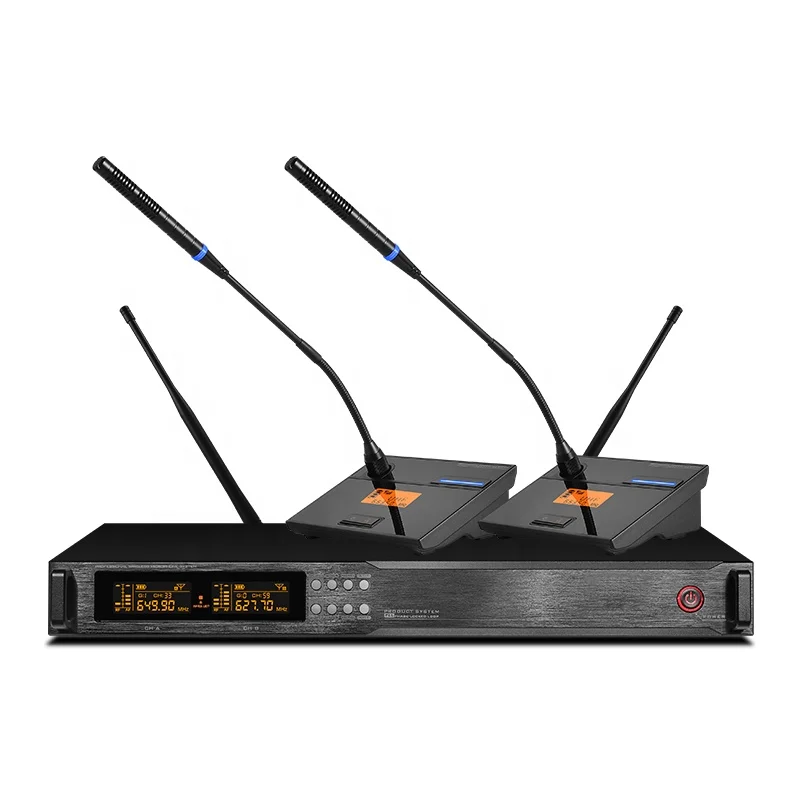 
ATSH AT6200 Professional Vocal Artist UHF Karaoke 2 Channel Wireless Microphone System 