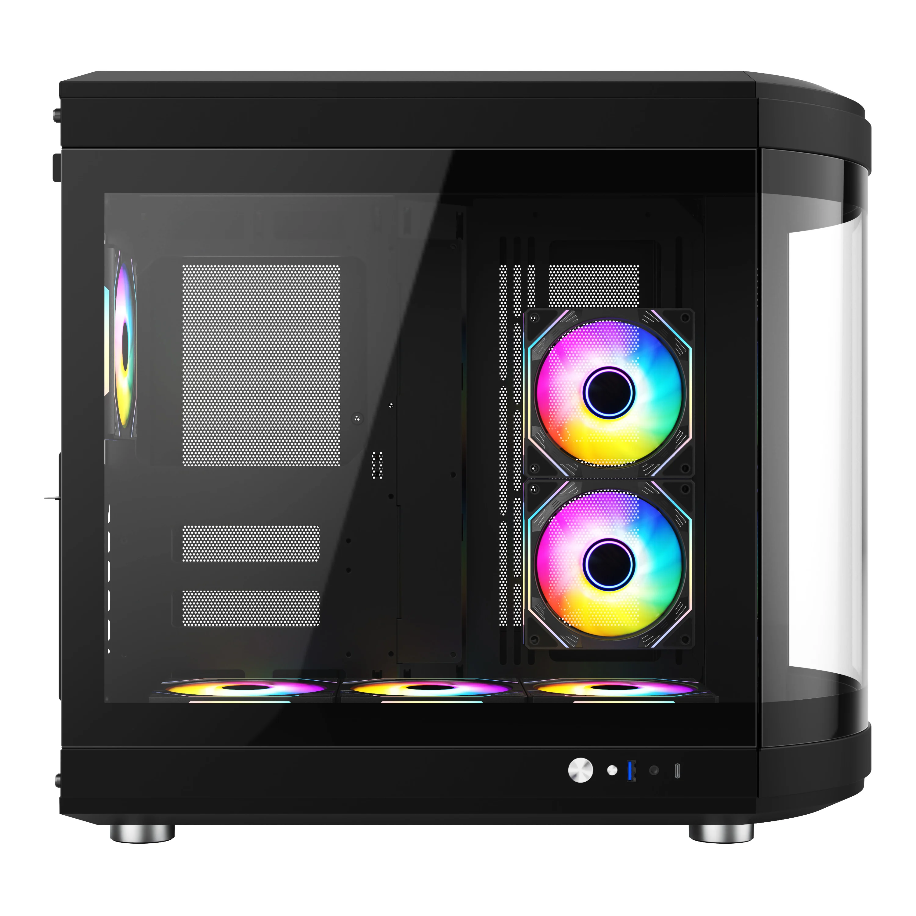 supports vertical of graphics card Gaming Computer case