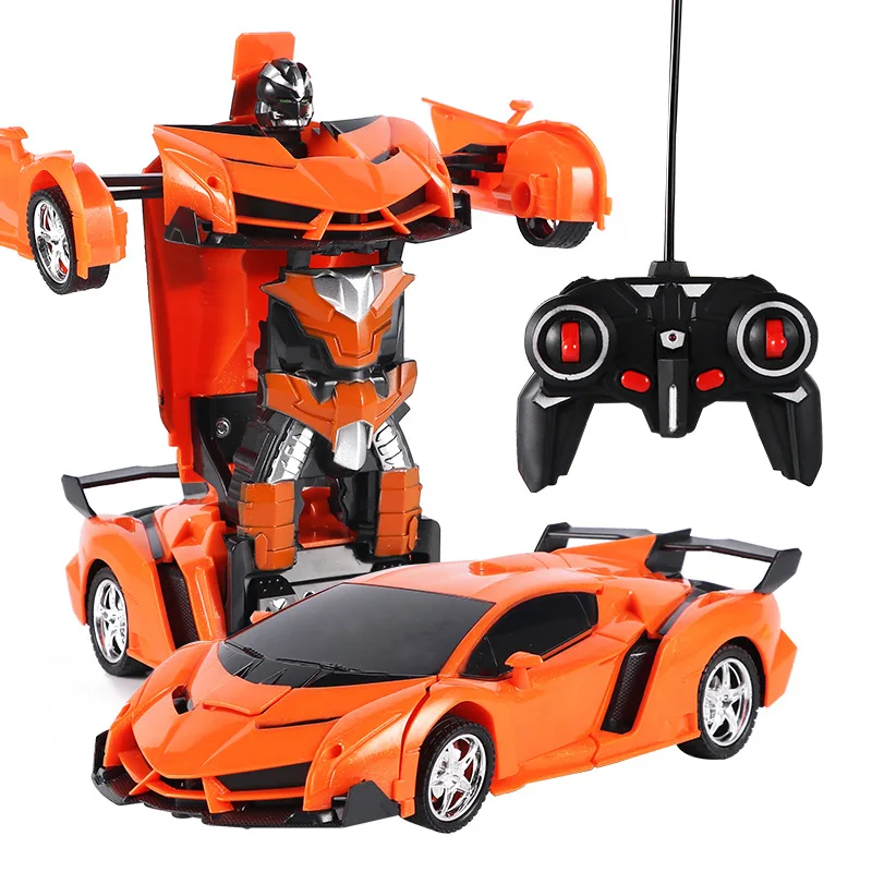 Hot Sale Rechargeable toy 1:18 one-button deformation remote control deformation car robot model car remote control toy