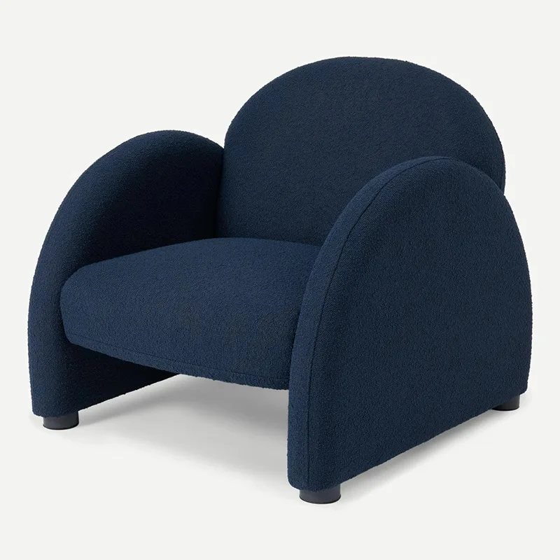 Modern Design Leisure Sofa Swivel Chair European Shaped Solid Wood Sofa Furniture Living Room Hotel Bedroom