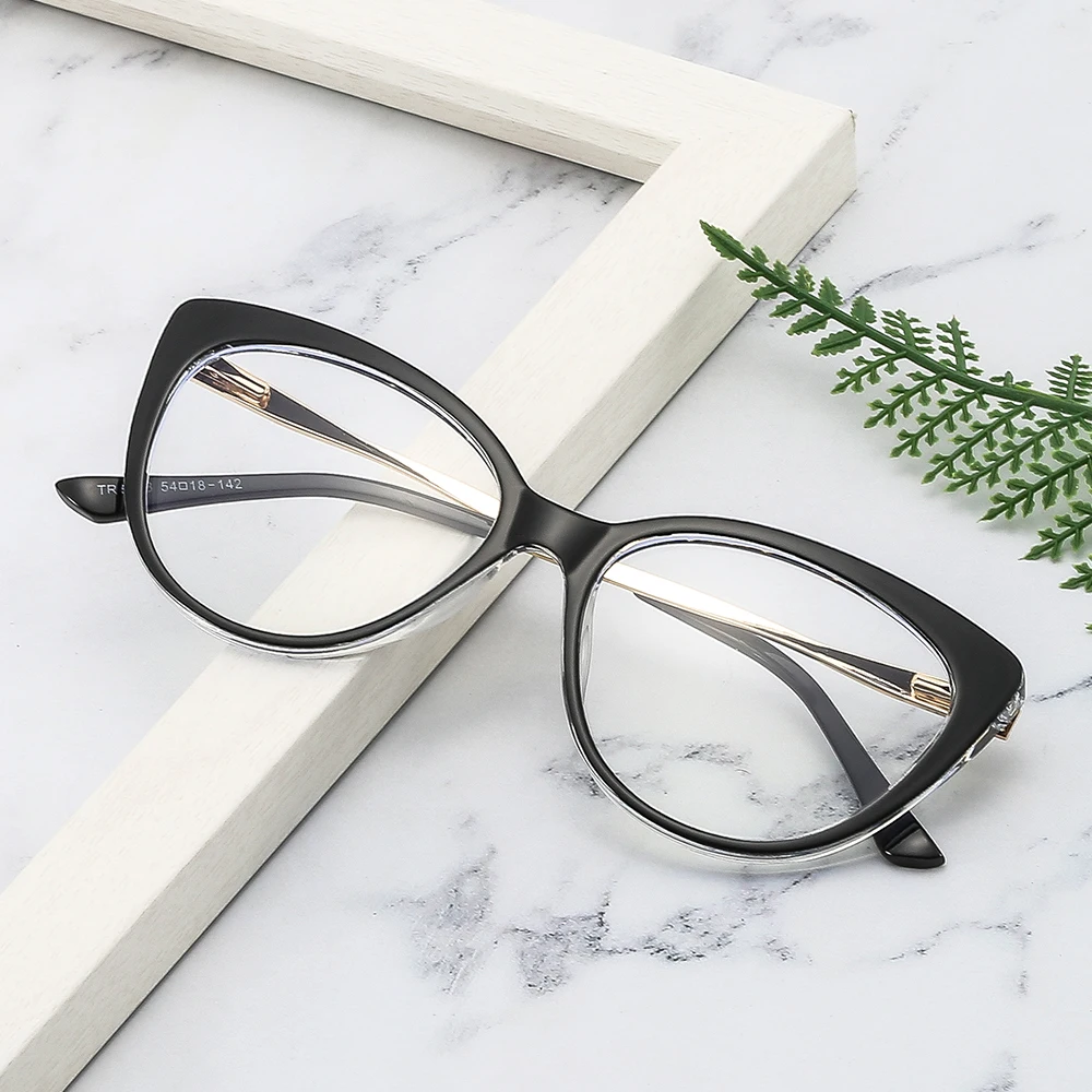 2022 Gradient Color Optical New Fashion Eye Anti Blue Light Blocking Glasses Trendy TR90 Optical Glasses Eyeglasses Frames