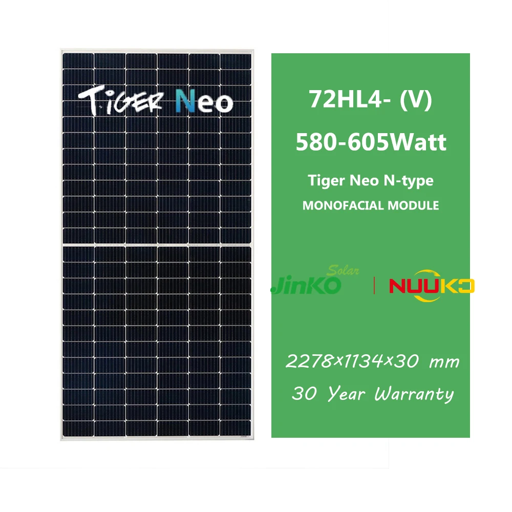 Солнечные панели Jinko Topcon PV модули 580 Вт 585 590 595 600 605 монолицевая панель для солнечных батарей проектов системы солнечной энергии