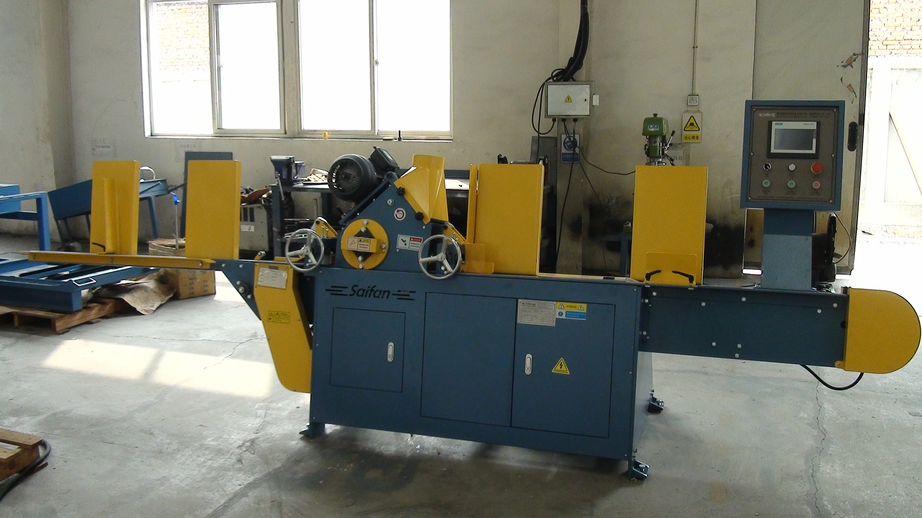 HICAS SF7030 wood pallet chamfer machine /wood pallet timber chamfering machine