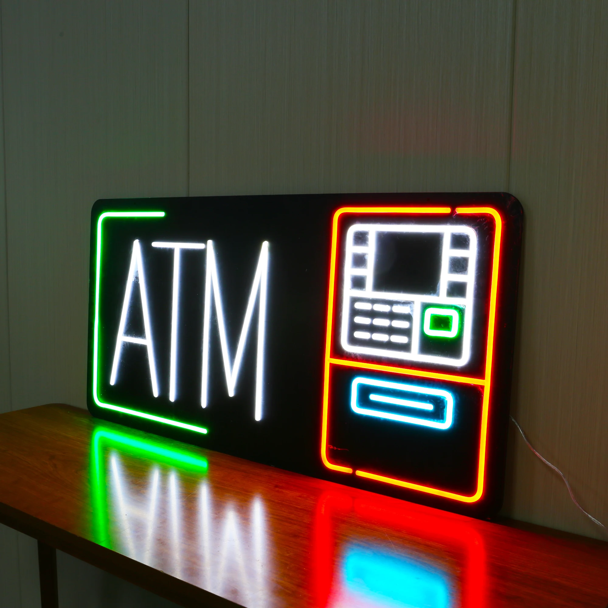 Custom ATM Sign LED Flex Neon Sign Making Machine for Wall Logo Sign Drop Shipping No MOQ Business Window Decoration