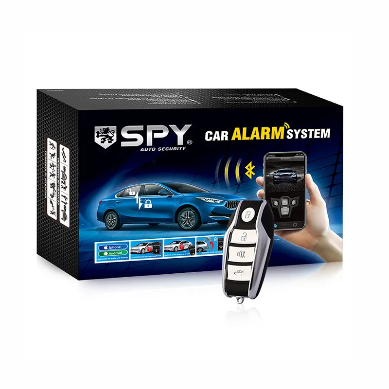 spy Hot selling Africa Market car alarm system 433Mhz keyless entry system lock/unlock trunk release alarms with app