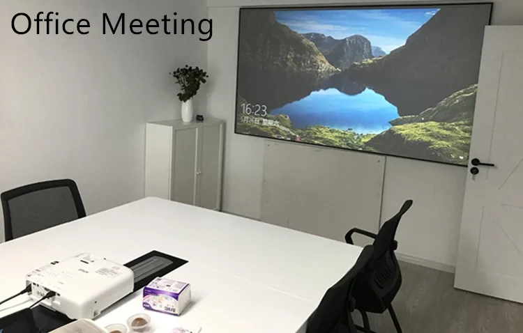 ALR Projection screens Soft PVC Ambient Light Rejecting Fabric, 110inch 16:9, Edge 1cm Fixed Frame Projector Screen