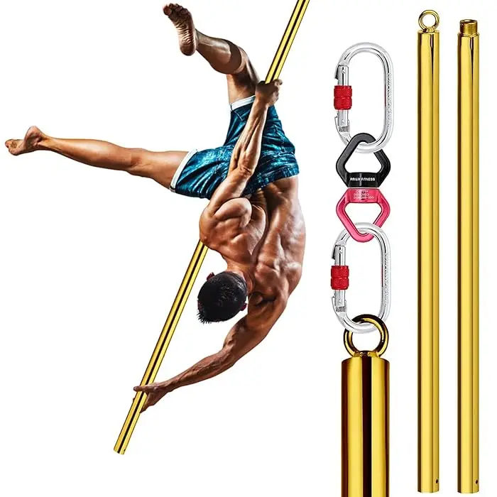 Professional Aerial Dance Pole Flying Pole Portable 45mm Spinning Dancing Pole Kit for Exercise Club Party Pub Home Gym
