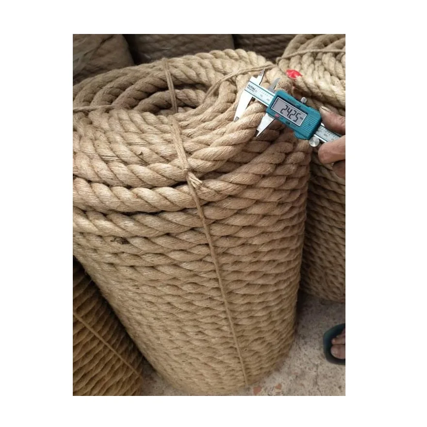 20mm 100% Sustainable Twisted Jute Rope 25 kg Coils Manufacturer Wholesale Goodman Global Export From Bangladesh