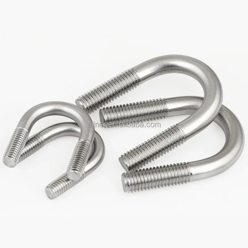 Metric Thread U-type Bolt Hoop Pipe Tube Clip Strap Clasp Clamp U Screw Bolt Brake Clutch Control Base Combo U Bolt