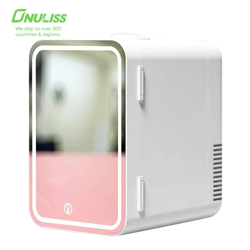 New Arrival Mini Beauty Cosmetic Makeup Skincare Portable Samll  Make Up Beauty Fridge Refrigerator Glass Door Display Freezer