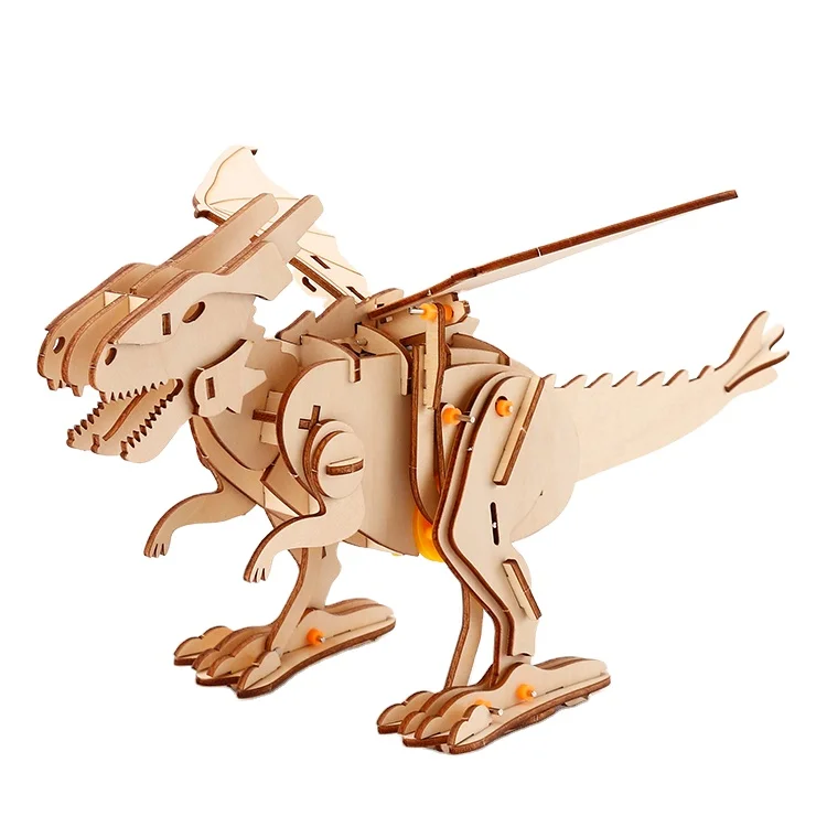 DIY Flying Dinosaur 3d Jigsaw Educational STEM Puzzle Wooden Toy For Kids