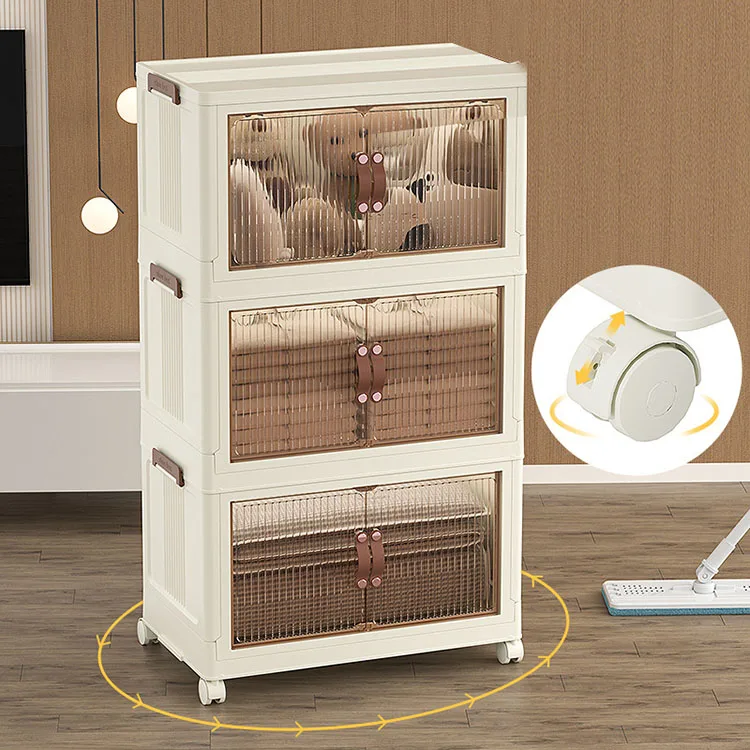 Extra Large Capacity Foldable Storage Cabinet Clothes Quilt Storage Organizer