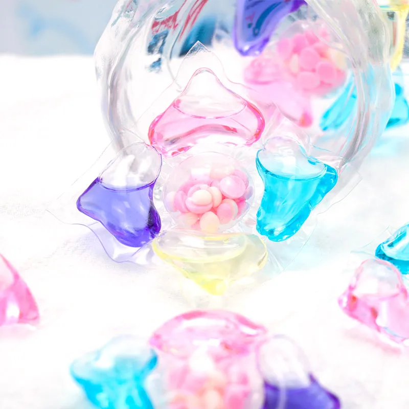 Beautiful 5 in 1 Laundry Pods Bitter Pod Child Safe  Fragrance Booster Beads Custom Private Brand Label 100 Pcs/box
