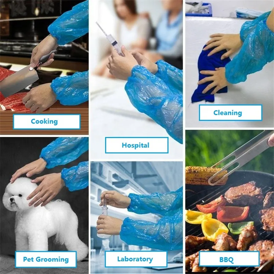 
Waterproof Polyethylene Ldpe Plastic Disposable Pe Oversleeve Arm Sleeve Cover 