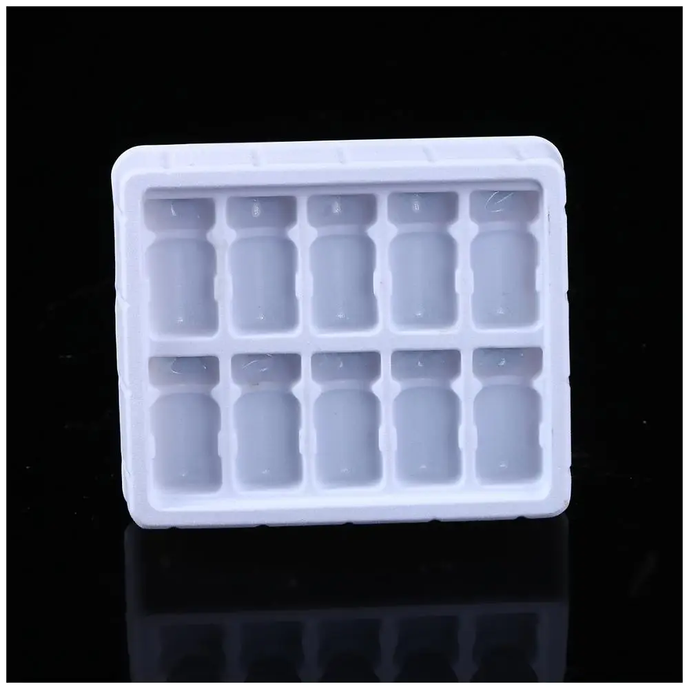 
Black 7 Units Insert Blister Process Plastic Medical Bottle Packaging Vial Tray 