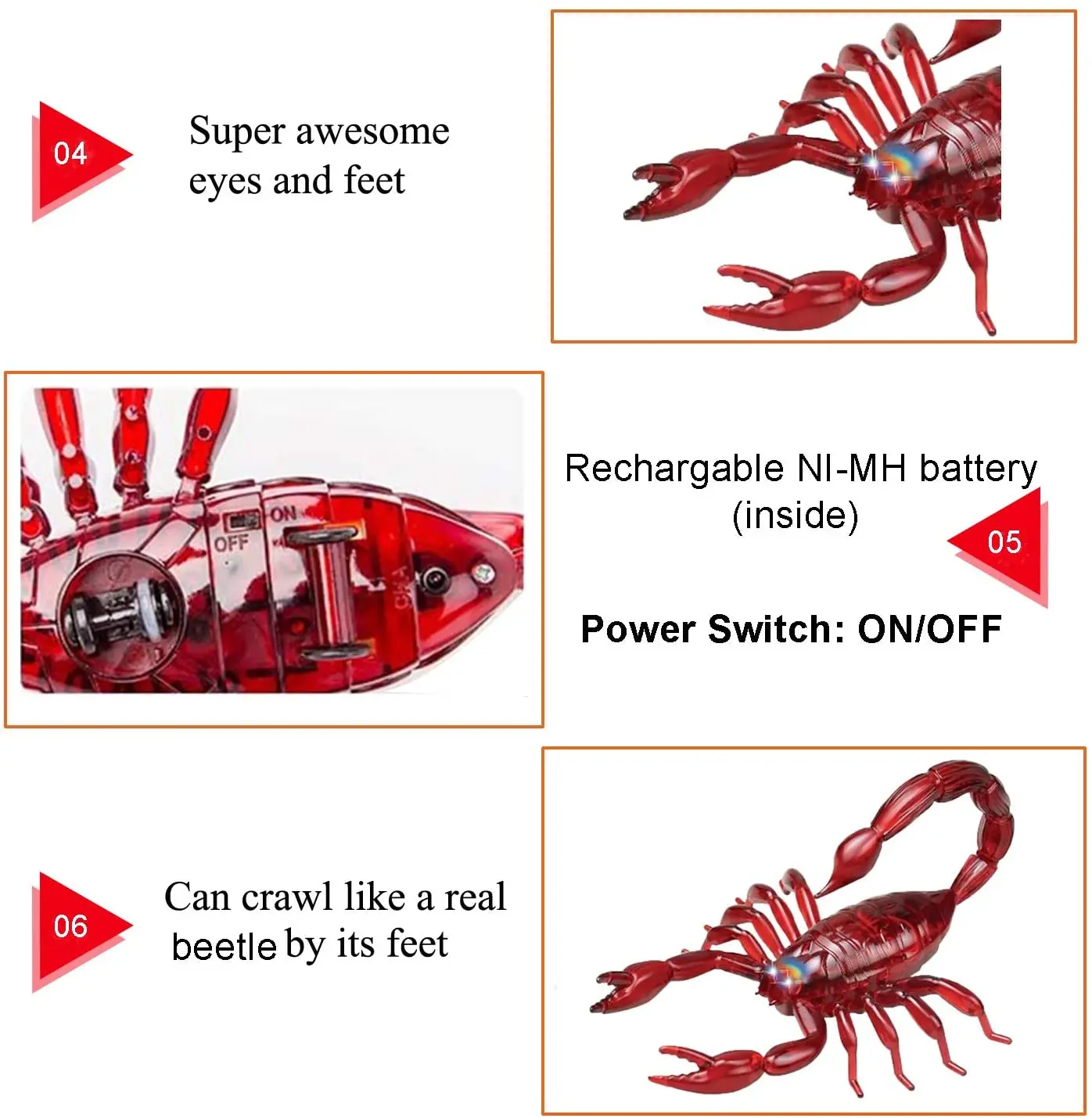 Scorpion RC Infrared Animals Scorpion Model Remote Control Simulation Curved Insects Toys  Novelty Electric Reptiles