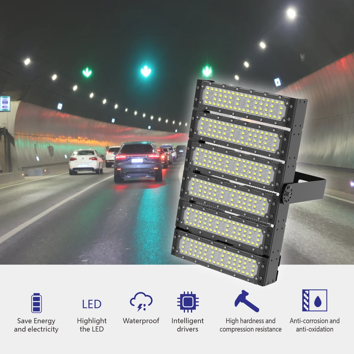 Competitive Price Stadium Lighting Ip65 50W 100W 150W 200W 250W 300W 400W Available 300W Led Tunnel Light Floodlight