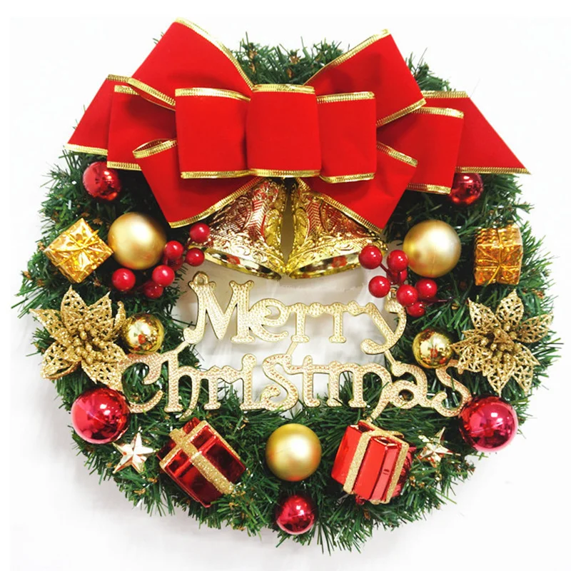 Wholesale Christmas garland Pine Cones berry Christmas Wreath for Front Door