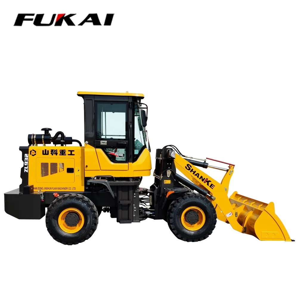 Articulated 1.5Ton Diesel Shovel Wheel Loader with Quick Hitch