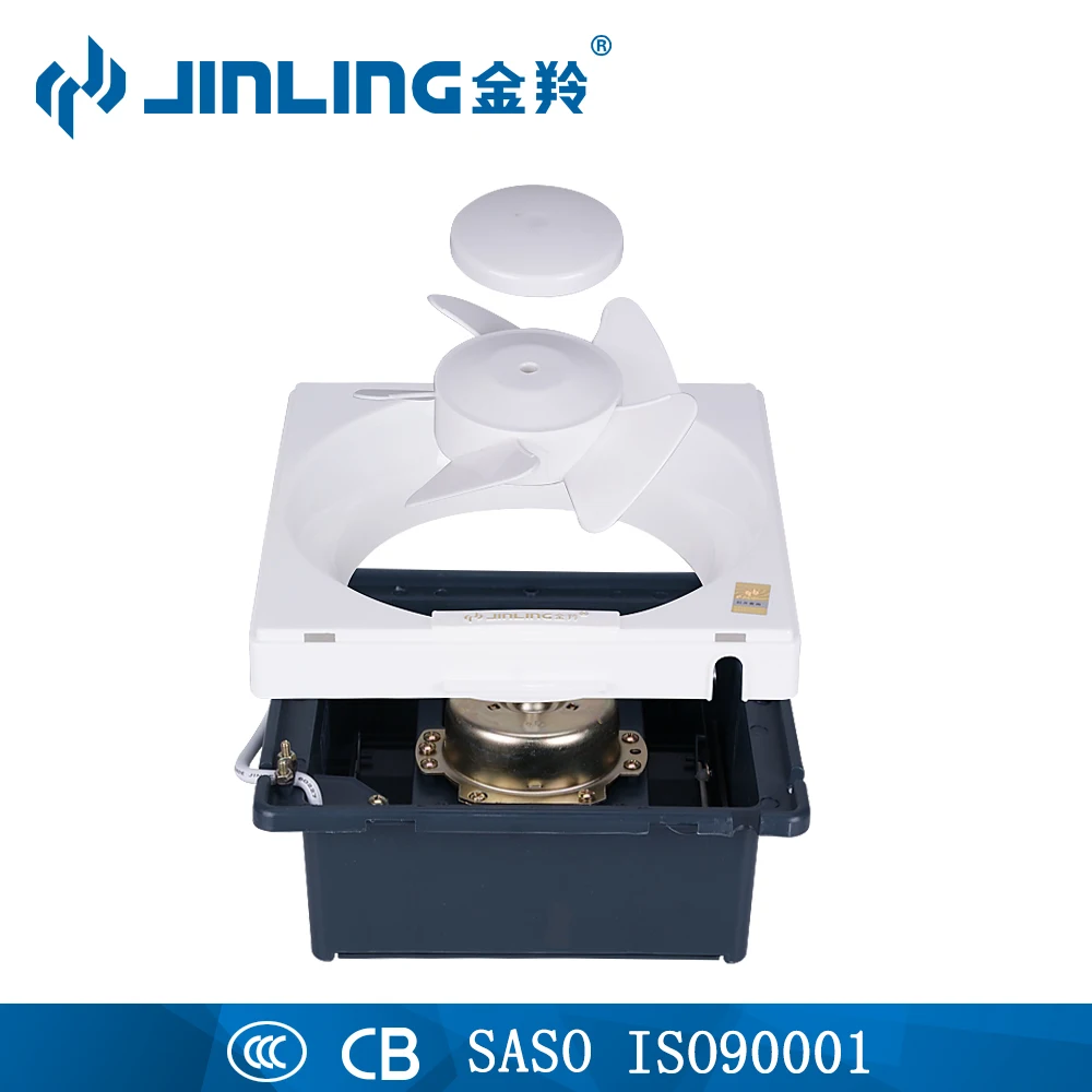 220V Plastic Shell 6 8 10 12 inch Square Wall Window Louvered Ventilation Exhaust Kitchen Extractor Fan