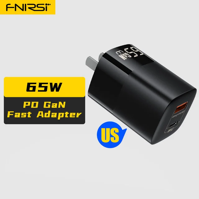 FNIRSI US  65W PD GaN Faster Adapter Soldering Iron Charging Head Accessory