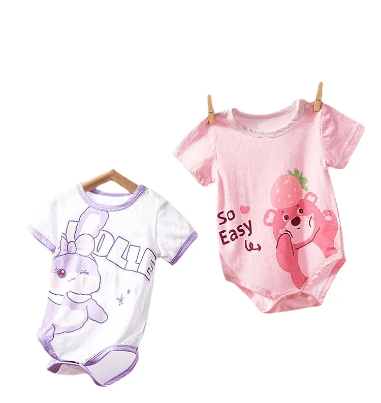 Baby Summer Breathable Sweat Thin Clothes Baby Pure Cotton Skin Soft Crawling Suit Baby Coat Newborn Crawling Suit
