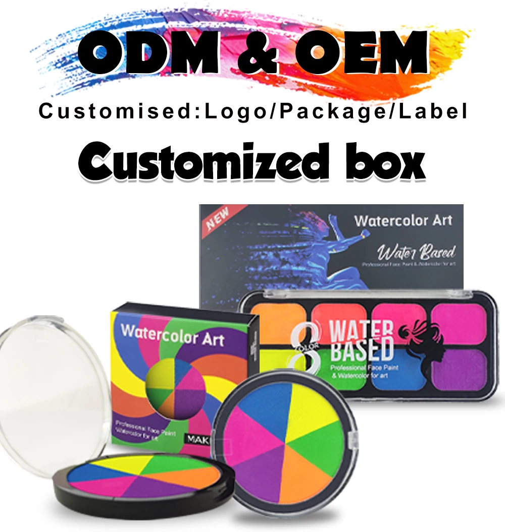 KHY Supplies Wholesale 4 Colors Kit Face Camo Camouflage Case Cammo Face Paint