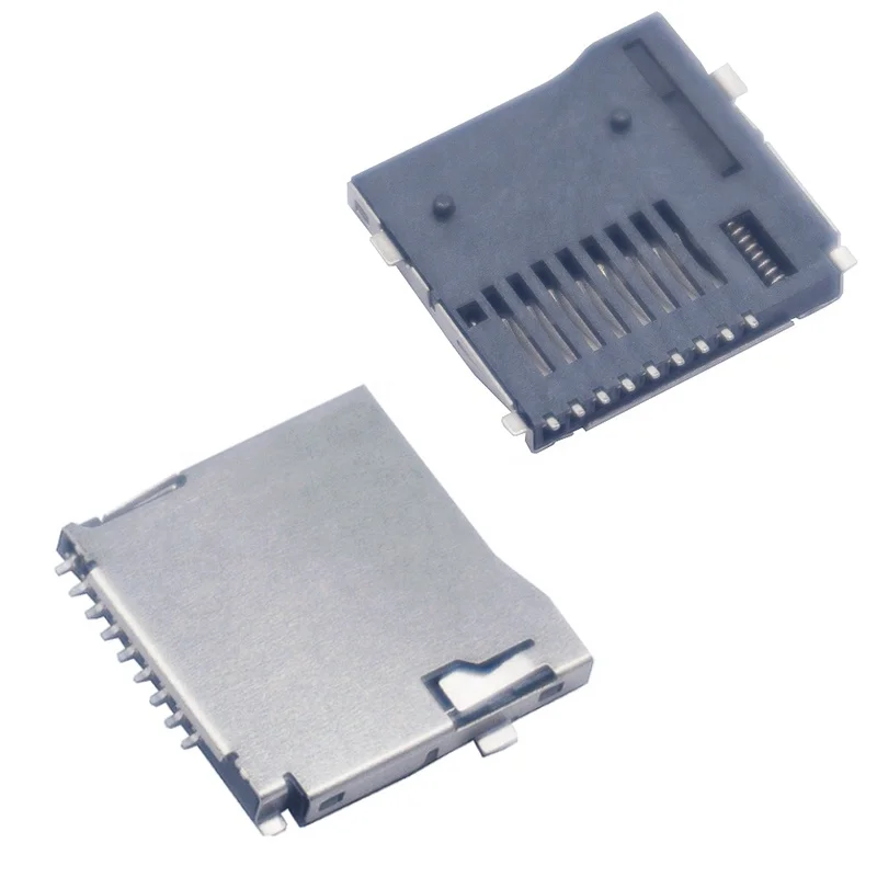 factory supplier 8 plus 1 pin SMT Push type Micro SD card holder connector