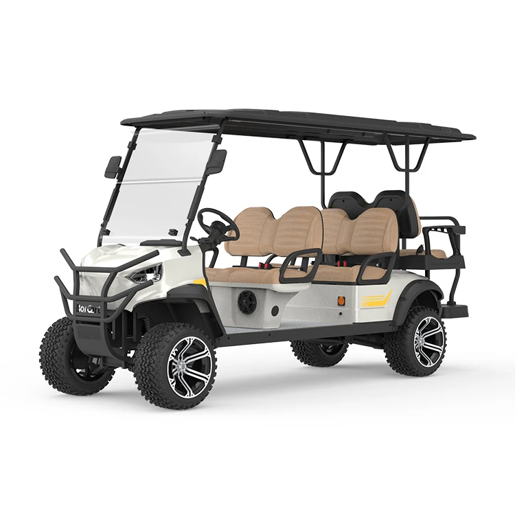 High Quality Products Aluminum Floor Golf Cart 6 Seat 4 Wheel 72Volt High Chassis Golf Cart With Ce Approved