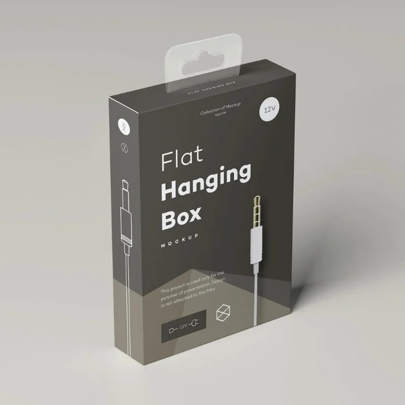 Wholesale Data Cable Paper Packaging Box Custom Logo Paper Hanging Packaging Retail Box