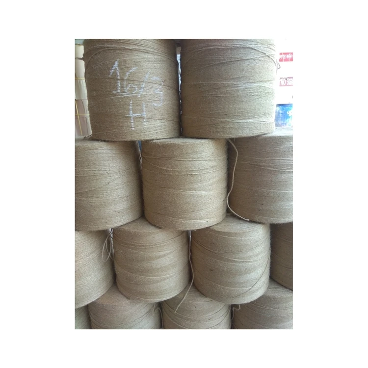 Hot sale natural color standard quality sustainable 100% jute yarn braided flit twine for sound insulation material