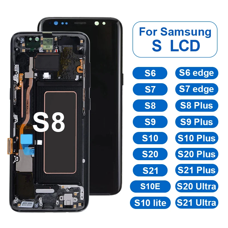 Professional Manufacturing s7 s8 s8plus s9 s10 s10plus lcd screens display for samsung galaxy