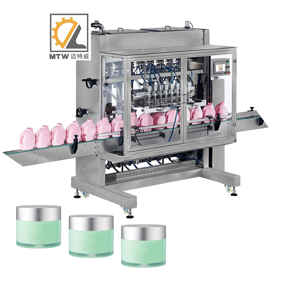 MTW linear syringe viscous liquid hair conditioner filling and packing machine