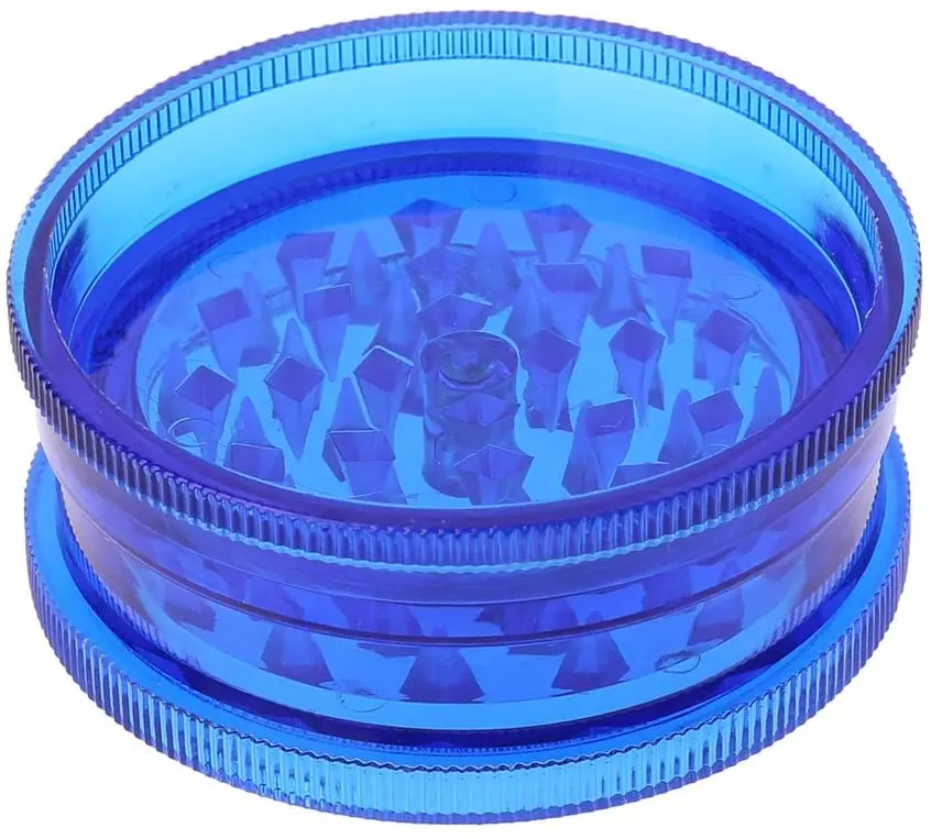 wholesale Custom Logo 2 Layer pieces Part Tobacco Acrylic Plastic Herb Grinder